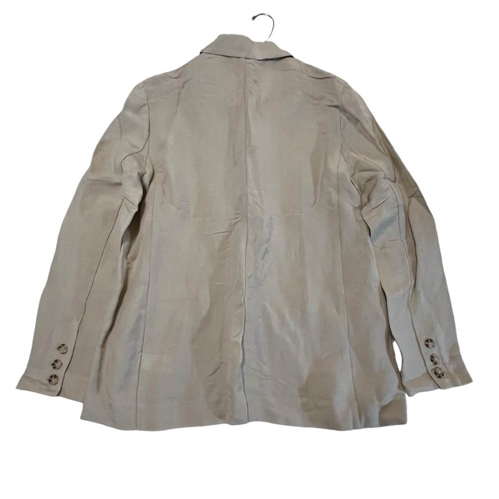 NWT RAILS Flynn Blazer In Taupe Linen Blend Boxy Oversized Relaxed Workwear S - Picture 8 of 16